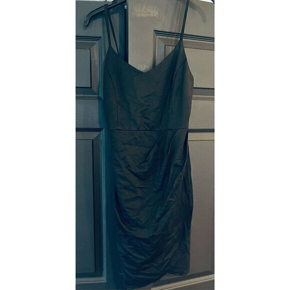 Zalalus Women's Elegant Spaghetti Straps Deep V Neck Sleeveless Bodycon Dress - Picture 2 of 5